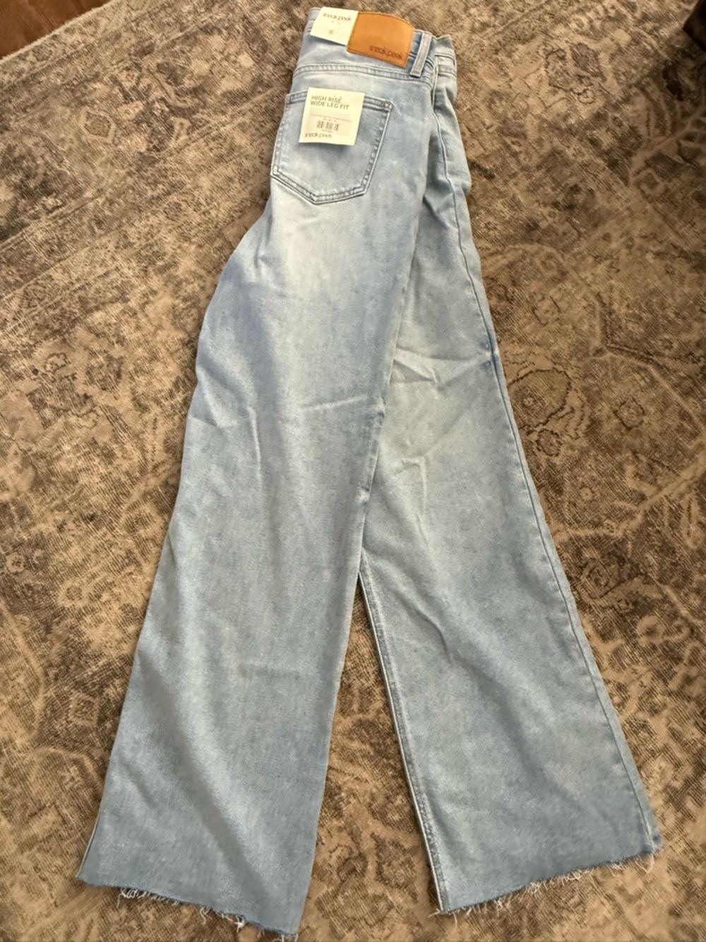 Sneak Peek Light Blue Wide Leg Jeans